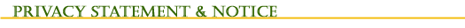 CastleKeep Privacy Statement and Notice